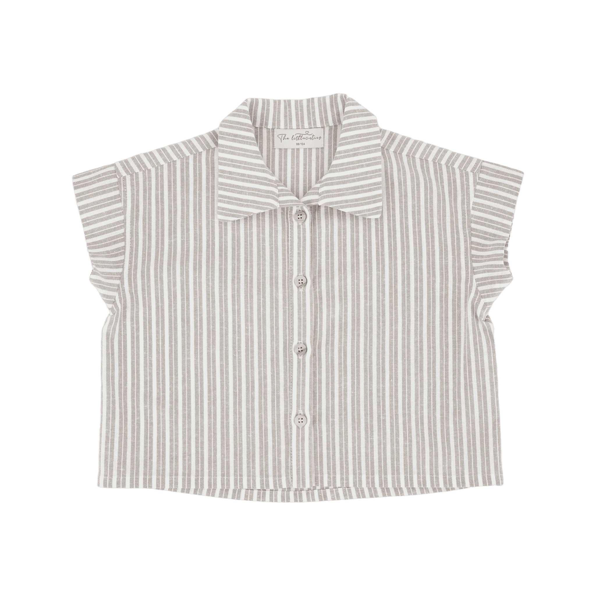 Blouse Fine Stripe Taupe afbeelding