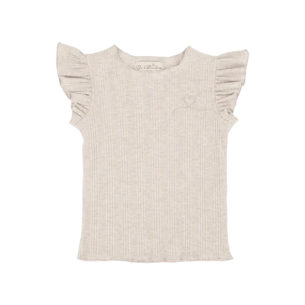 The littlecuties Shirt Benthe Rib Beige Melange