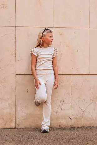 The littlecuties Shirt Benthe Rib Beige Melange