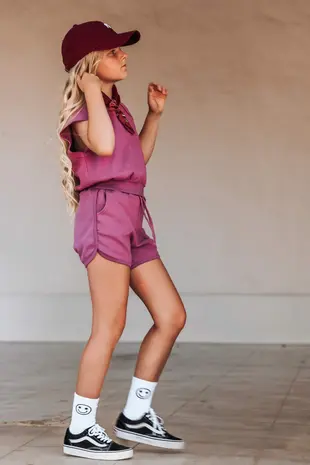 The littlecuties Short Ruffle Bowie Old Lilac