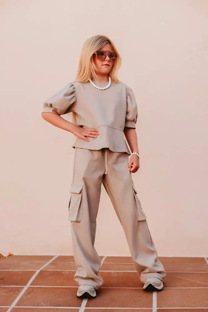 The littlecuties Broek Yuna Beige The littlecuties Broek Yuna Beige