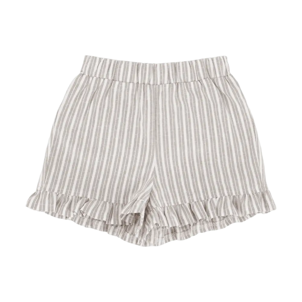 The littlecuties Short Louise Stripe Taupe