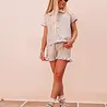 The littlecuties Short Louise Stripe Taupe