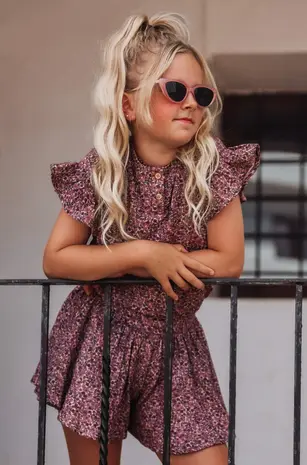 The littlecuties Shirt Luna Flowers Mauve