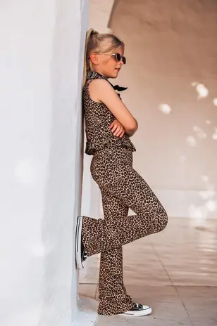 The littlecuties Broek Flared Leopard