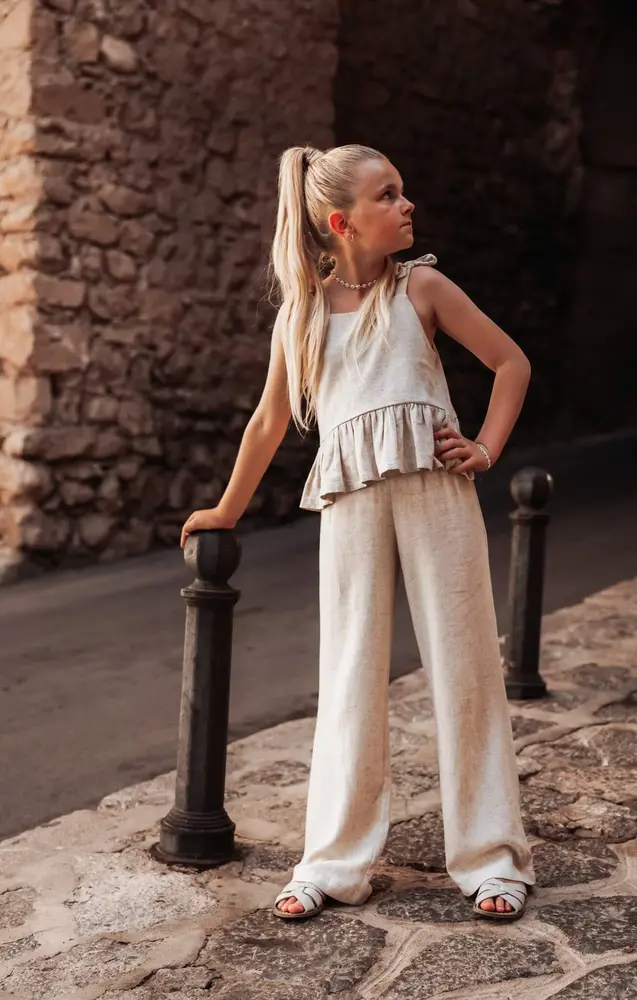 The littlecuties Top Bow Peach Natural