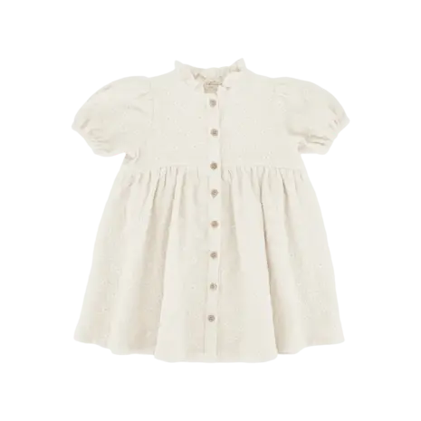 The littlecuties Jurk Vayana Flowers Ecru