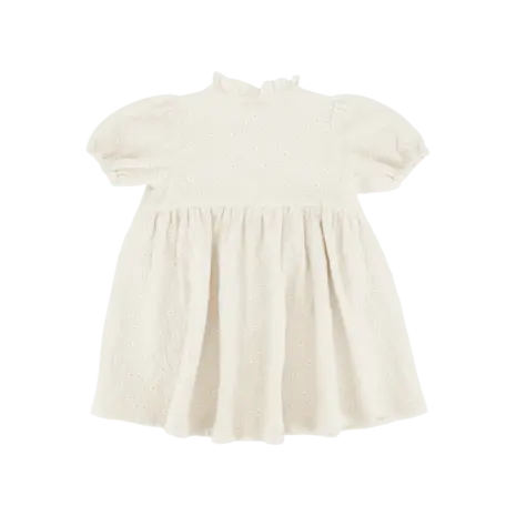 The littlecuties Jurk Vayana Flowers Ecru