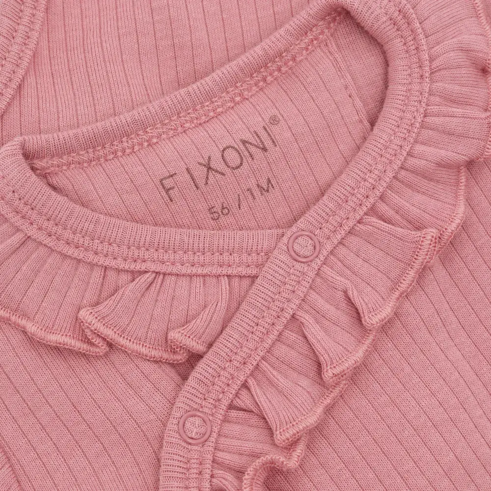 Fixoni Romper Rib Dusty Rose