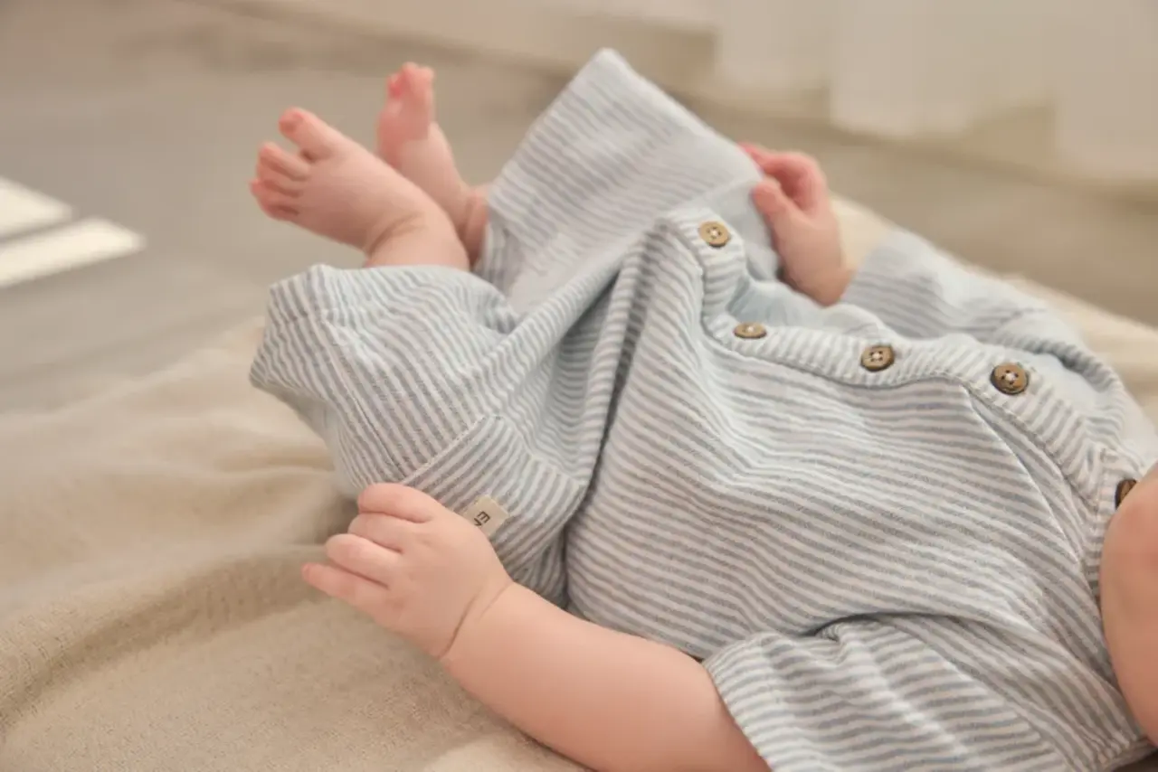 EnFant Playsuit Muslin Stripe Citadel