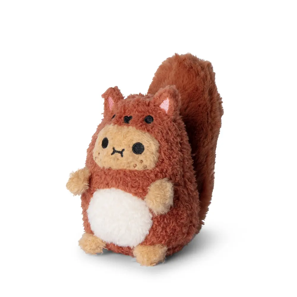 Noodoll Red Squirrel Ricespud Mini Sitting Plush Toy