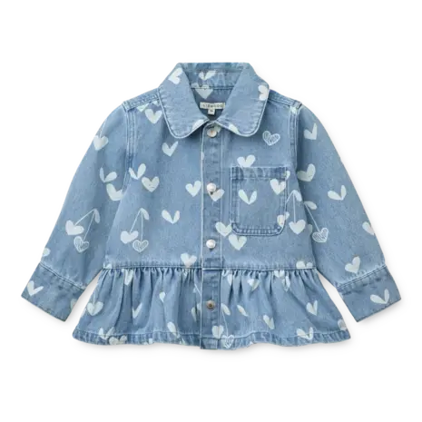 Liewood Kenza Denim Overshirt Sweethearts Light Blue Denim
