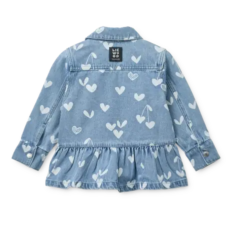 Liewood Kenza Denim Overshirt Sweethearts Light Blue Denim