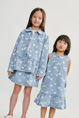 Liewood Kenza Denim Overshirt Sweethearts Light Blue Denim