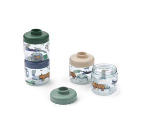 Liewood Food Tritan Box Dominique 100 ml Fun Beach Blue 4-pack