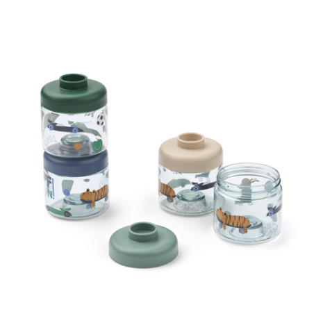 Liewood Food Tritan Box Dominique 100 ml Fun Beach Blue 4-pack