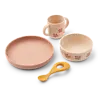 Liewood Vivi Siliconen Servies Set Butterfly Apple Blossom