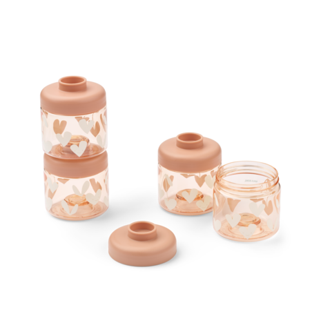 Liewood Food Tritan Box Dominique 100 ml Sweethearts Pale Tuscany 4-pack