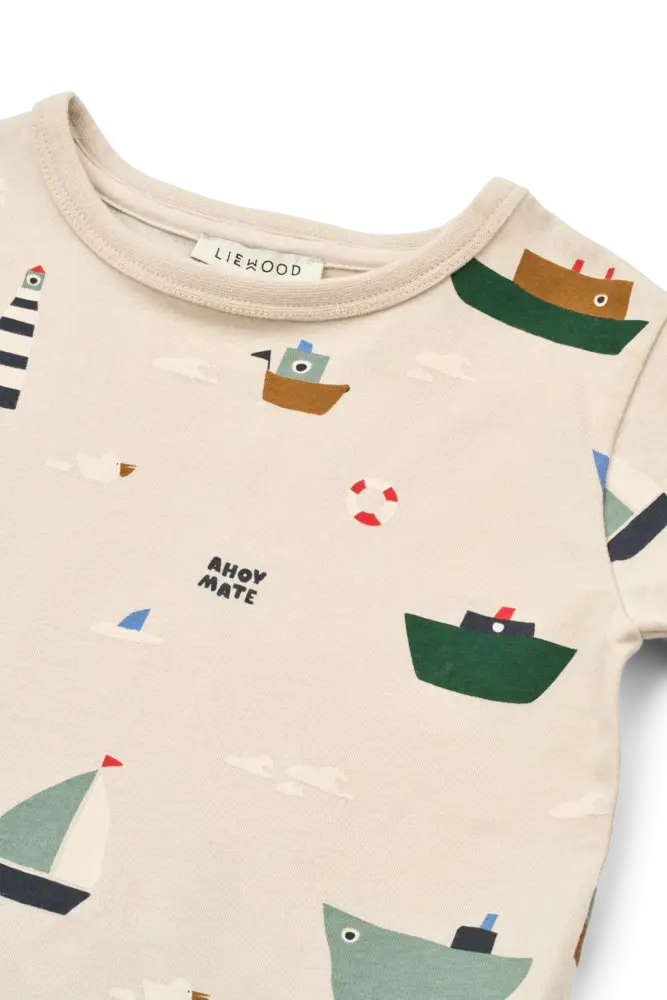 Liewood Shirt Shortsleeve Apia Sailing Sandy