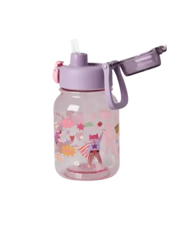 Rice Groot Tritan Drinkfles - Roze - Hero Print