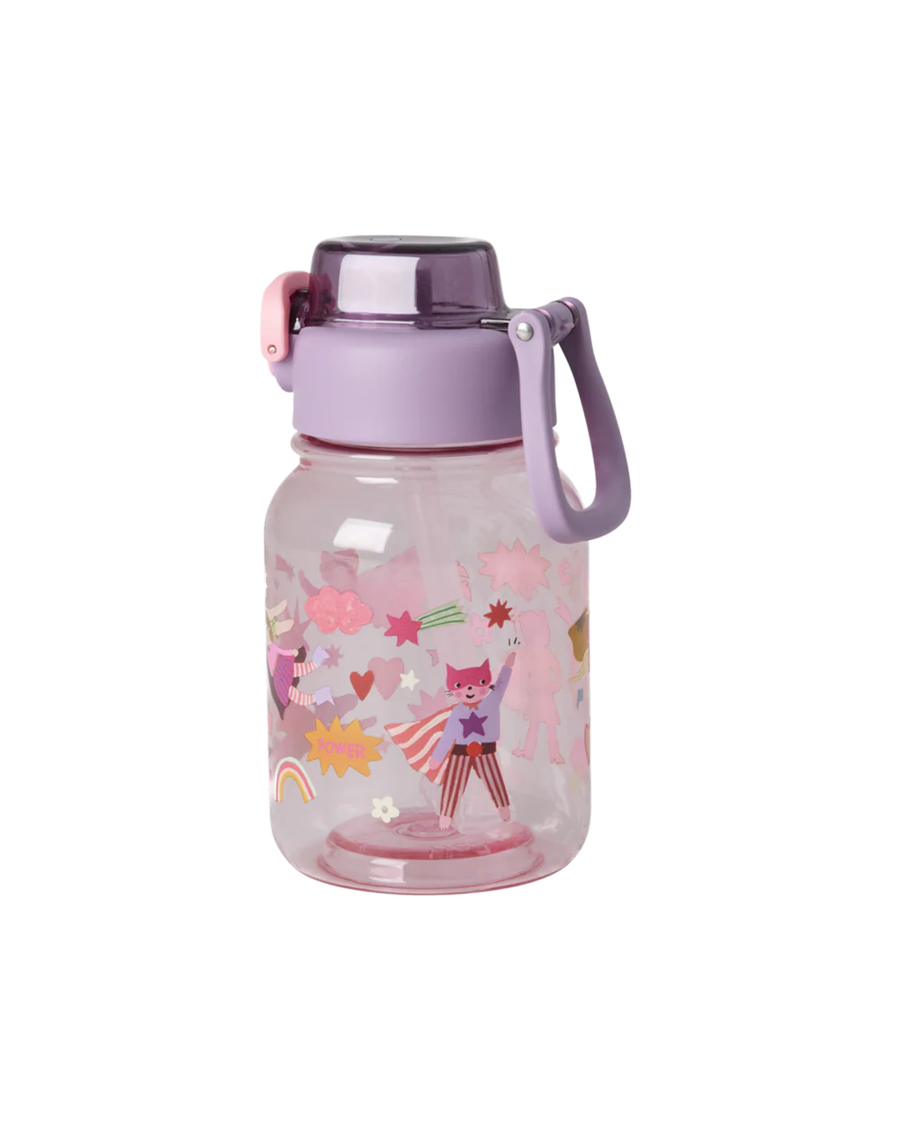 Large Tritan Drinking Bottle - Pink - Hero Print afbeelding