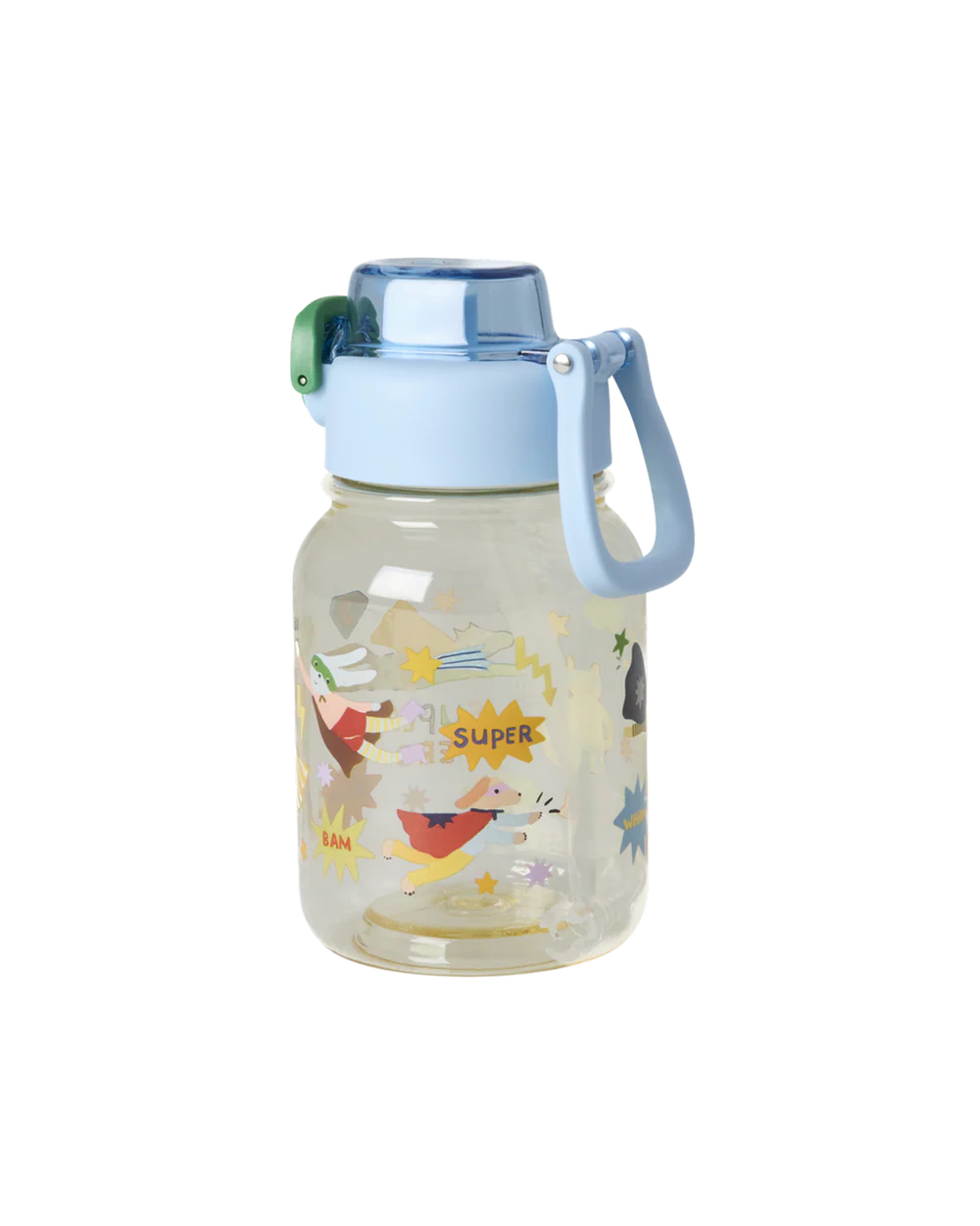 Groot Tritan Drinkfles - Blauw - Hero Print afbeelding