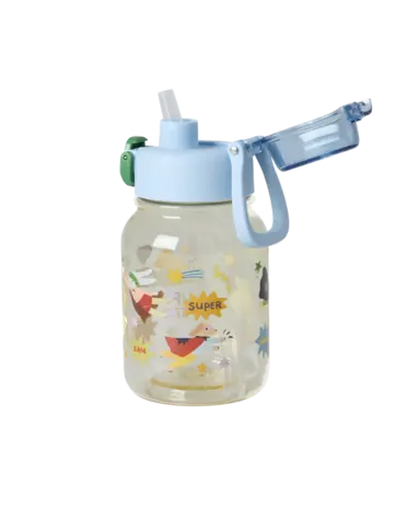 Rice Groot Tritan Drinkfles - Blauw - Hero Print