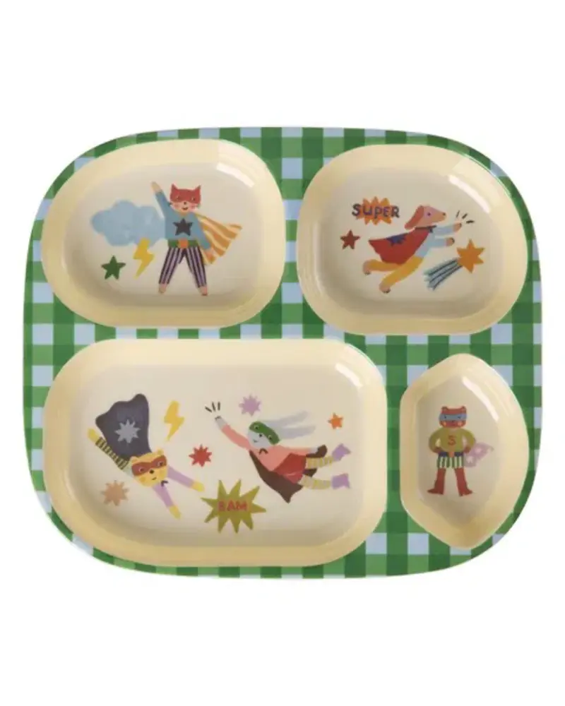Rice Melamine Vakjesbord - Hero Groen