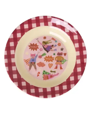 Rice Melamine Diep Bord - Hero Roze Rice Melamine Diep Bord - Hero Roze
