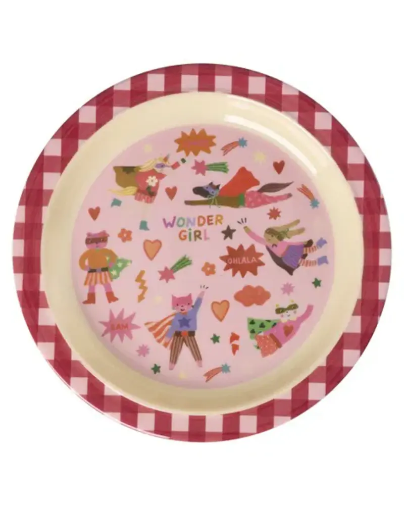 Rice Melamine Bord - Hero Roze Rice Melamine Bord - Hero Roze