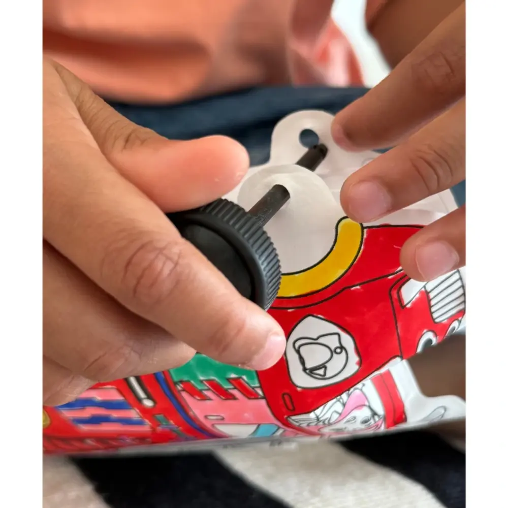 Ara Creative Opblaasbare Kleurplaat Brandweer & Politie LED + Wielen