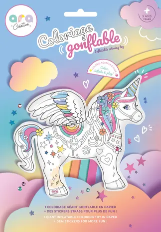 Ara Creative Opblaasbare Kleurplaat Giga Unicorn