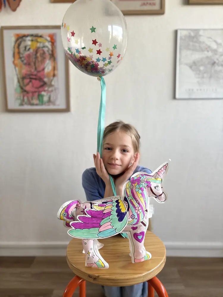 Ara Creative Opblaasbare Kleurplaat Giga Unicorn