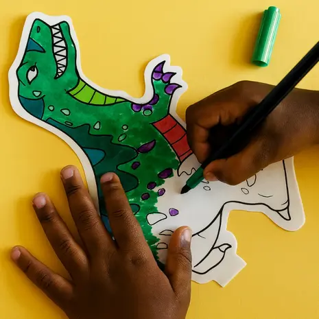 Ara Creative Opblaasbare Kleurplaat Dino's