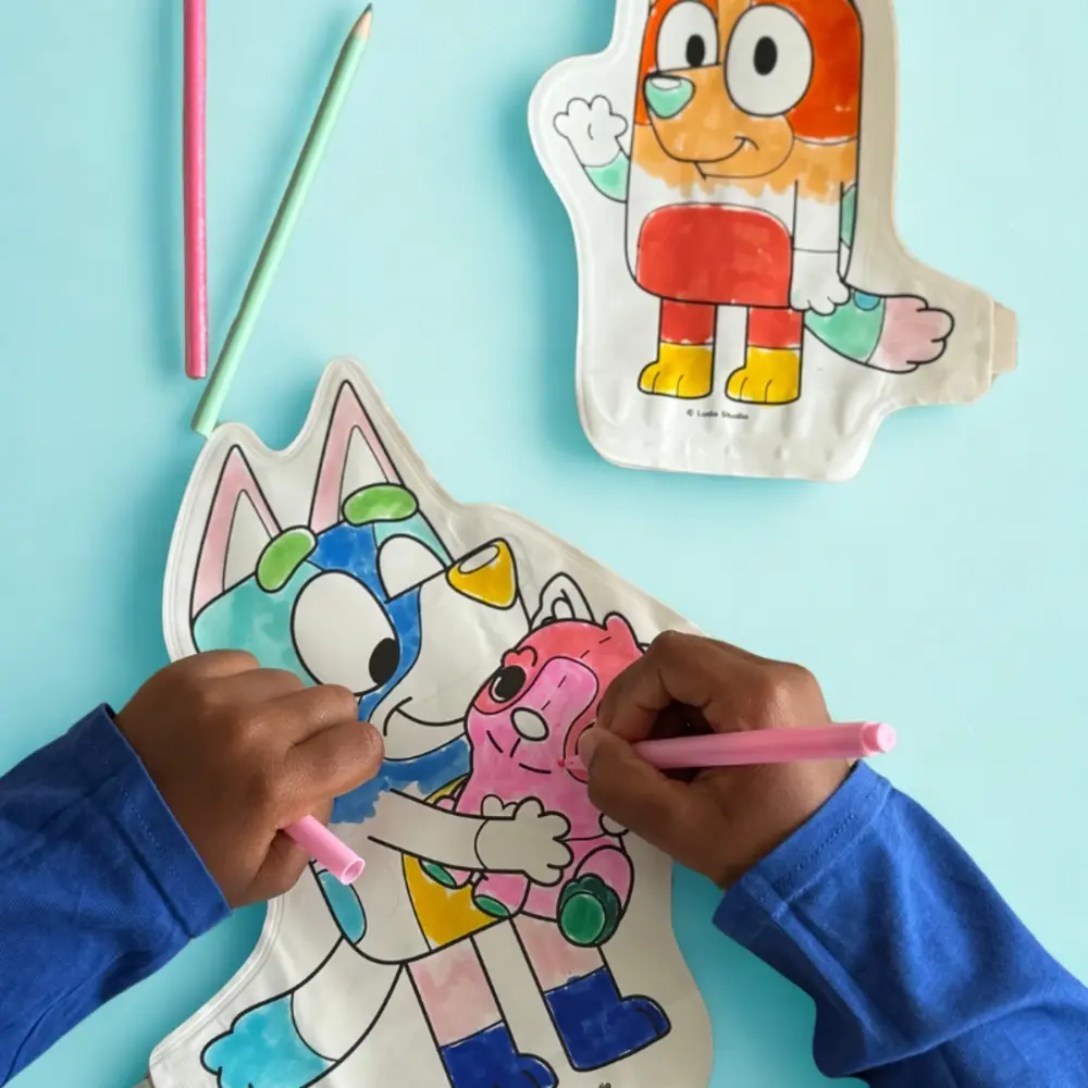 Ara Creative Opblaasbare Kleurplaat Bluey Party Pack