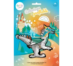 Ara Creative Opblaasbare Kleurplaat Giga Draak + Tattoos