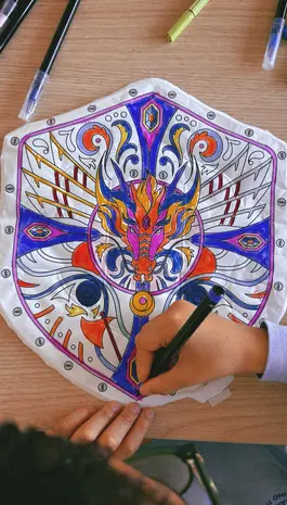 Ara Creative Opblaasbare Kleurplaat Zwaard & Schild LED