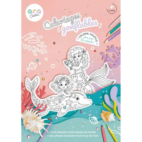 Ara Creative Opblaasbare Kleurplaat Zeemeerminnen