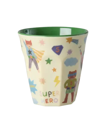 Rice Melamine Beker - Medium - Hero Groen Rice Melamine Beker - Medium - Hero Groen