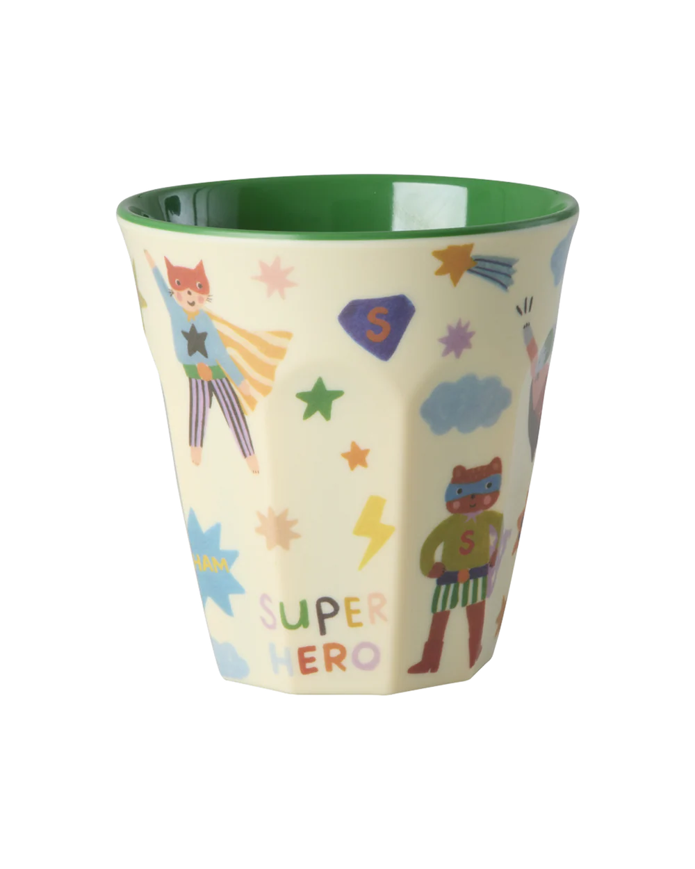 Melamine Beker - Medium - Groen - Hero Print afbeelding
