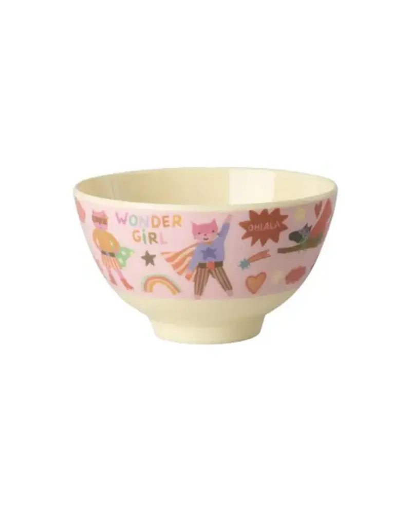 Rice Melamine Kom - Small - Hero Roze Rice Melamine Kom - Small - Hero Roze
