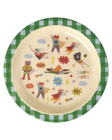 Rice Melamine Bord - Hero Groen Rice Melamine Bord - Hero Groen