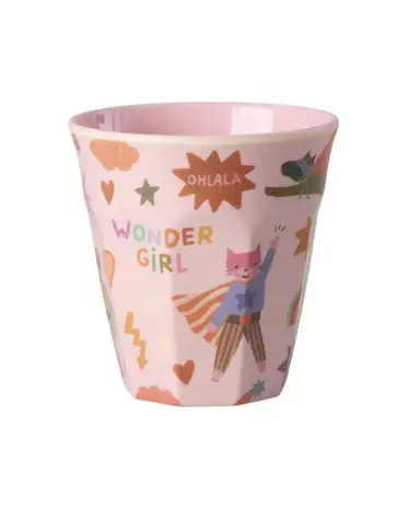 Rice Melamine Beker Medium - Roze - Hero Print