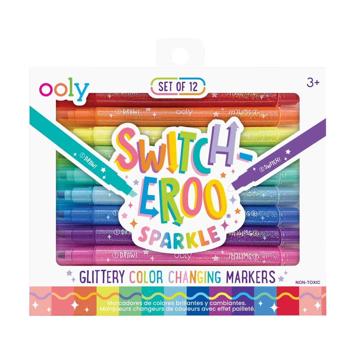 Switch-Eroo! Sparkle Glittery Color Changing Markers 12-pack afbeelding