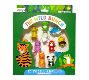 OOLY The Wild Bunch Puzzle Erasers 12-pack