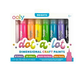 OOLY Dot-A-Lot: Dimensional Craft Paint - Bright 8-pack