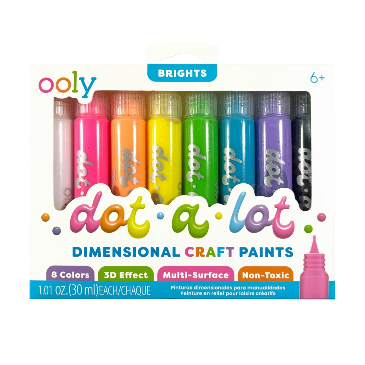Dot-A-Lot: Dimensional Craft Paint - Bright 8-pack afbeelding