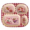 Rice Kinderbord met 4 Compartimenten - Roze - Hero Print