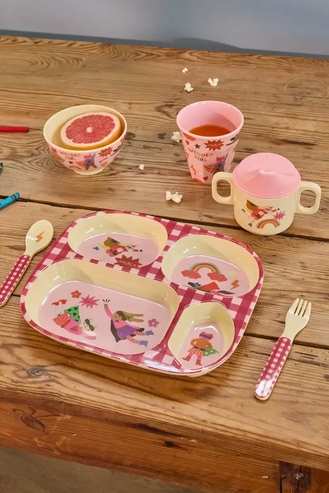 Rice Melamine Vakjesbord - Hero Roze