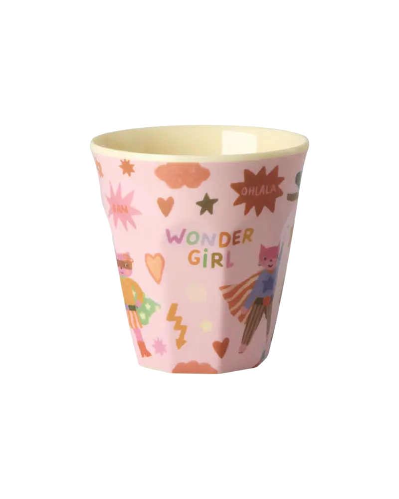 Rice Melamine Beker - Small - Roze - Hero Print